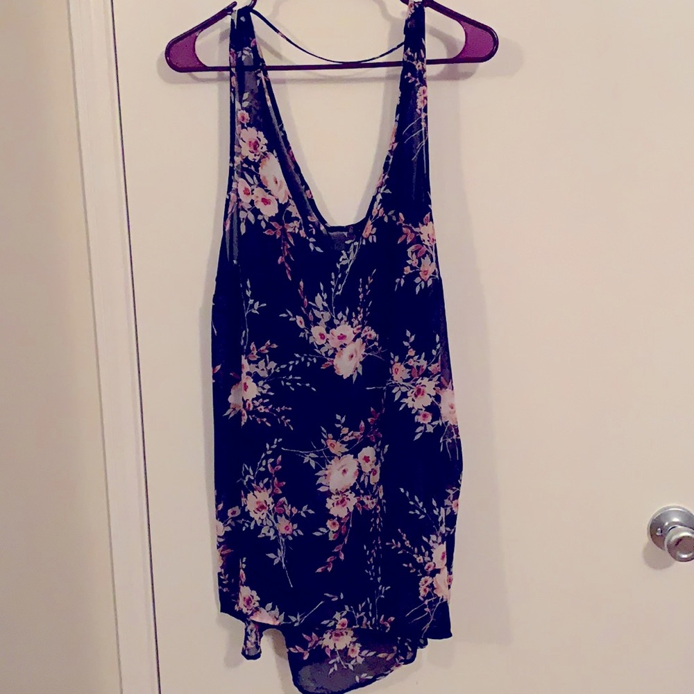 NWT Torrid Floral Chiffon Hi Low Tank Sz 2X